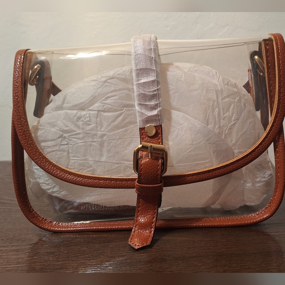 Clear Bag Tote Crossbody 6.7" x 9.5" NWOT - Picture 3 of 7